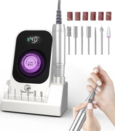 HOUSMV portable nail drill white front view for high-speed at-home nail care