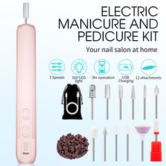 Hoxida cordless nail file is portable for on-the-go manicures.