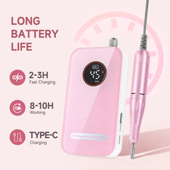 HQMPHQ nail drill includes 11 bits and 50 sanding bands for versatile manicures.