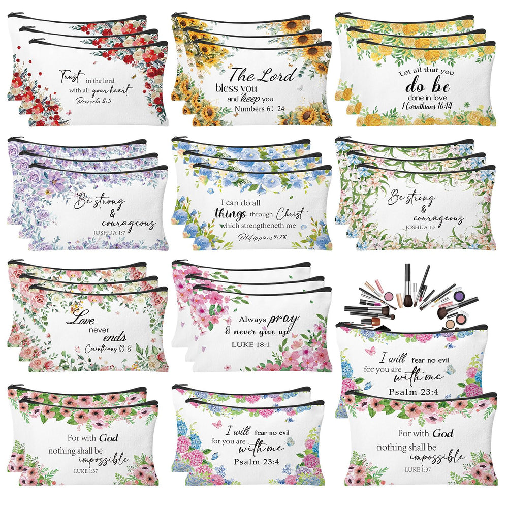 HSDSH Christian makeup bag 30pcs pack versatile for gifting and personal use
