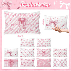 HSDSH pink bow canvas texture closeup shows durable fabric