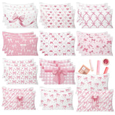 HSDSH pink bow makeup bag front view for stylish cosmetics organization