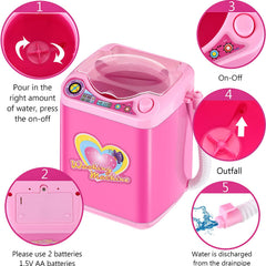 Hsei Christmas mini washing machine cleaning sponges and powder puffs, versatile tool.