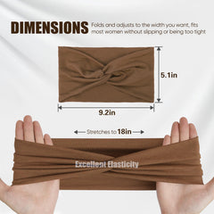 HSEM headbands wide elastic thick-band design for all-day stretch and coverage