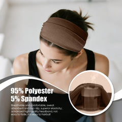 HSEM headbands for women green wide cotton band suitable for yoga and running