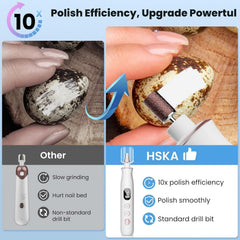 HSKAI cordless nail file ready for travel and on the go pedicures