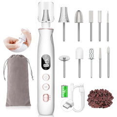 HSKAI professional nail drill kit with LED display for precise at home manicures