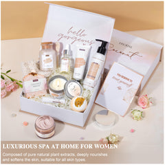 HSOEIXL coconut fragrance spa set creates a calming bath ambiance.