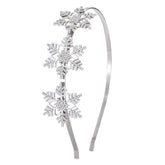 HSWE Christmas snowflake headband rhinestone shines for festive wear and holiday photos.