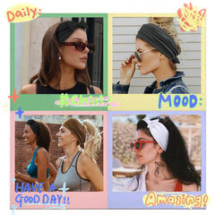 Huachi Bow Headbands four-pack displays versatile colors for coordinating outfits.