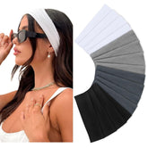 Huachi headbands black 16-pack keeps hair in place during workouts