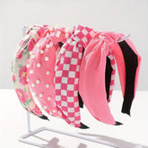 Huachi hot pink headband solid pink boosts daily outfits with comfy stretch.