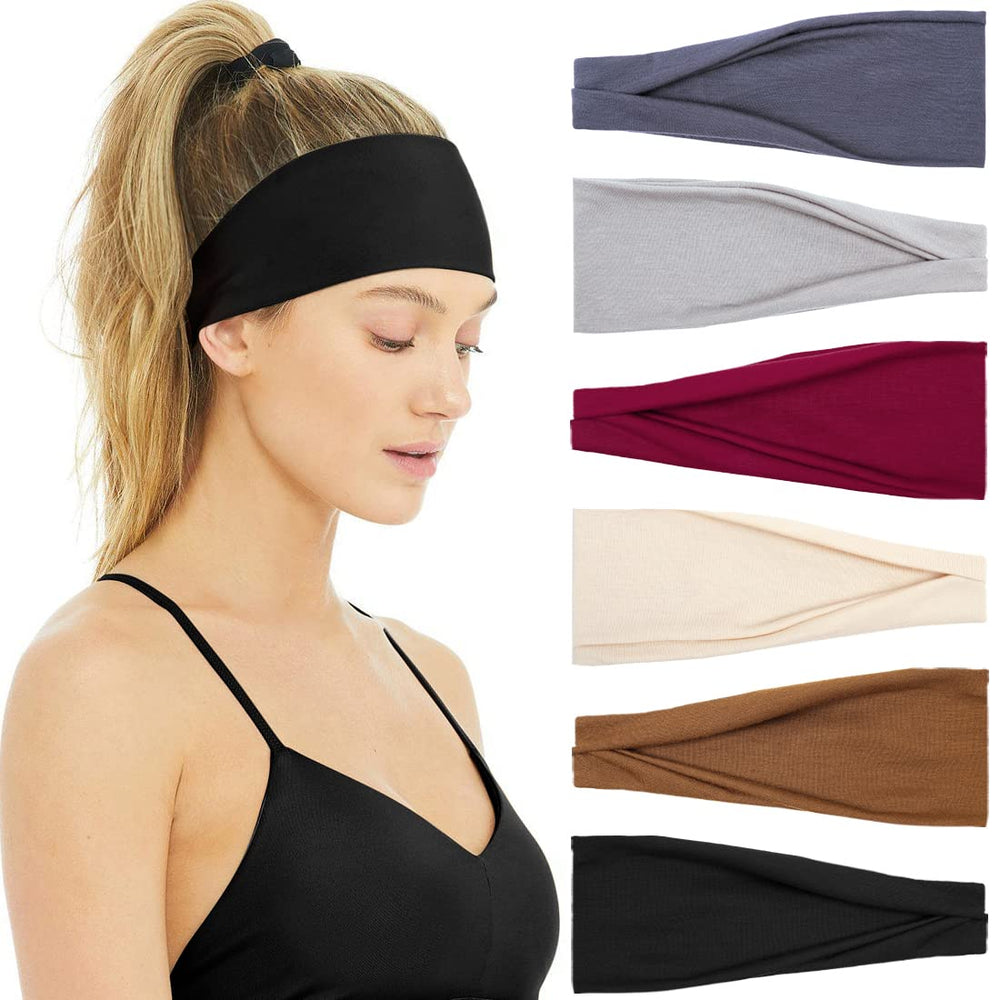 Huachi headbands close-up shows soft fabric and moisture-wicking comfort.