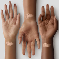 Huda Easy Bake Cupcake face shows soft matte finish and shine control