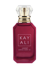 Huda Kayali Lovefest Burning Cherry bottle closeup for date-night allure