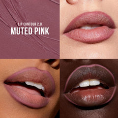 Huda Lip Contour Duo mini sharpener included for on-the-go precision.
