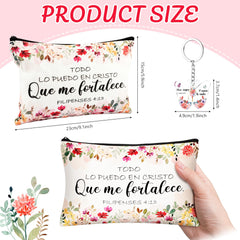 HUFAND floral-pattern makeup bag adds color to daily routine.