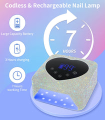HUGMAPLE removable-base nail lamp with large curing space for nails.