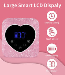 HUGMAPLE UV nail lamp smart display shows timer and battery