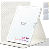 HUGOAI travel makeup mirror 11.9-inch lit for precise makeup on the go.