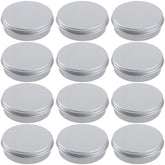 Hulless 4 oz aluminum tin jar front view for cosmetics and balms