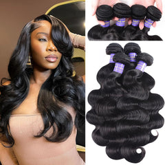 Hullran 12A body wave bundle 14 inch close-up weft for natural fullness.