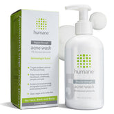 humane benzoyl peroxide face wash 5% bottle front for regular-strength acne care.