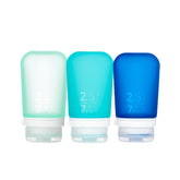 humangear GoToob+ 3-pack packaging shows compact travel bottles for organized trips