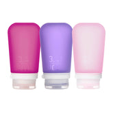 humangear GoToob+ bottle with locking cap in rose color for secure travel