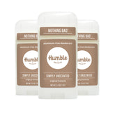 HUMBLE BRANDS Original Formula unscented deodorant bottle for daily odor control.