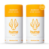 Hume Supernatural Amber Woods deodorant stick delivers long lasting odor control.