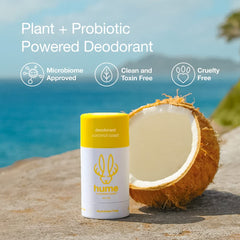 Smooth glide of Hume Supernatural deodorant application on skin