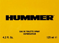 Hummer For Men bottle back view shows compact 4.2 oz travel-friendly size
