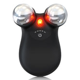 Hunvva EP-300 microcurrent device shown during facial lift session for sculpted contours.