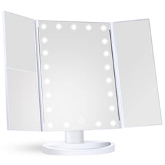 HUONUL makeup mirror 10X magnification on side panel for fine details