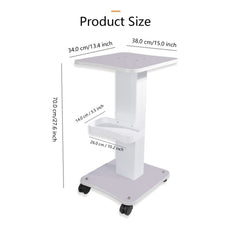HUOXOU esthetician trolley side view reveals sturdy iron frame