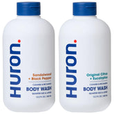 Huron Body Wash Citrus-Eucalyptus splash delivers a refreshing cleanse.
