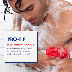Huron Men Moisturizing Body Wash coconut-oil swirl close-up suggests nourished skin.