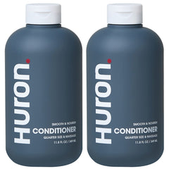 Huron Men's Conditioner bottle front demonstrates lightweight hydration for frizz control