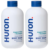 Huron Men's Moisturizing Body Wash bottle offers a refreshing cleanse with a crisp scent.