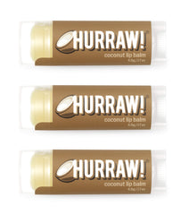 Hurraw! bálsamo labial de coco en trípico práctico para uso diario