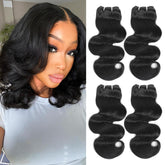 HVN-KVVM body wave bundles packaging highlights premium Brazilian virgin hair for ready-to-wear style.