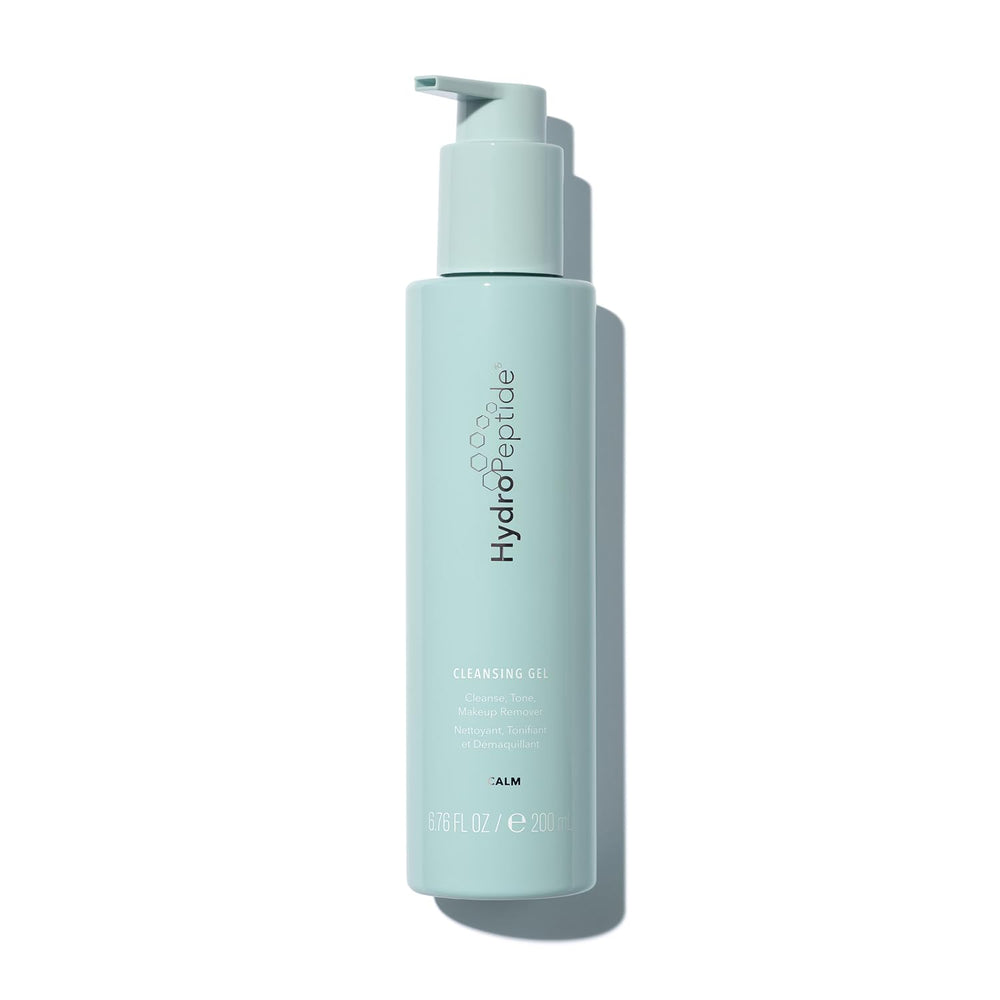 HydroPeptide Cleansing Gel foaming lather lifts makeup gently for sensitive skin.