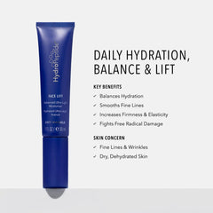 HydroPeptide Face Lift texture-application highlights fast-absorbing formula for smooth skin