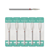 HYTOOS 2mm long flame cuticle cleaner 5pcs set packaging, compact and portable for on-the-go use.