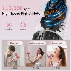HZD hair dryer negative ion generation helps reduce static for smoother strands.