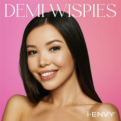 i•ENVY Demi Wispies natural-look image—eye shapes enhanced with comfortable, lightweight lashes.