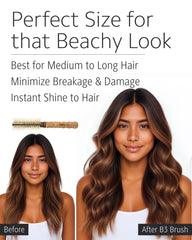 Ibiza Hair boar bristle round brush blonde bristles for gentle styling