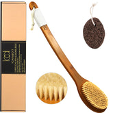 ICANdOIT bath brush bent-handle closeup showing reach and exfoliation readiness
