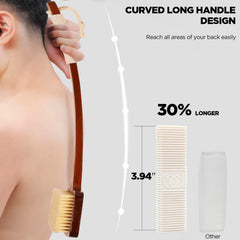 ICANdOIT bamboo handle on exfoliation set for comfortable reach